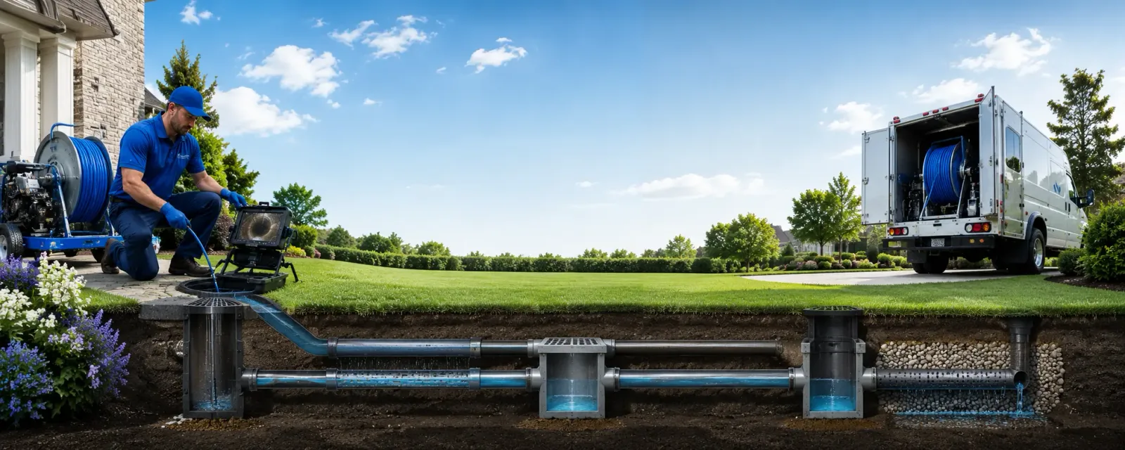 Outdoor drain cleaning information for Bradford, ME